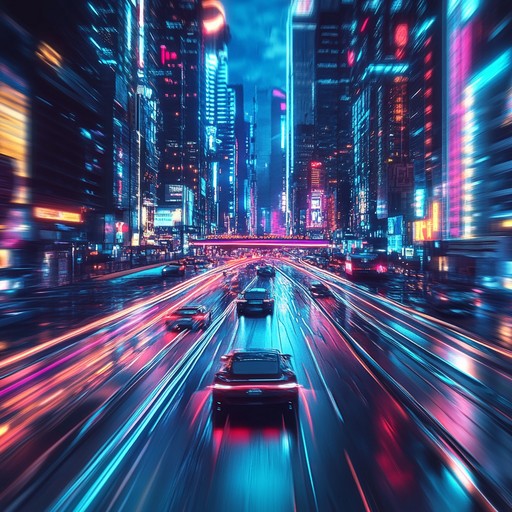 Imagine a high speed chase through a neon lit cyberpunk cityscape. This track features a thrilling blend of pulsating electronic beats, rapid fire synthesizers, and intense basslines that keep the listener on edge. The dynamic range builds tension, creating an immersive experience reminiscent of futuristic action sequences.