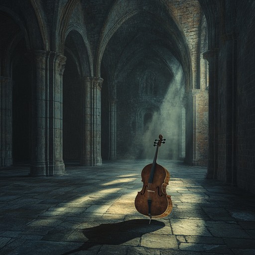 As the moon rises, a single cello invokes the haunting beauty of antiquity. Through its deep, resonant tones, the narratives of past spirits are retold across the moonlit ruins, where each echo unveils layers of forgotten histories, lost loves, and battles once fought.