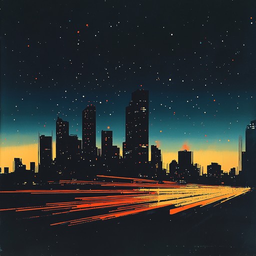 An instrumental track that combines soaring synthesizers and pounding rhythms, capturing the essence of a high speed pursuit in a neon lit metropolis.