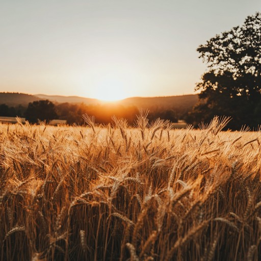 A soothing instrumental piece featuring soft tones that conjure images of golden fields swaying under a setting sun, promoting relaxation and serenity.