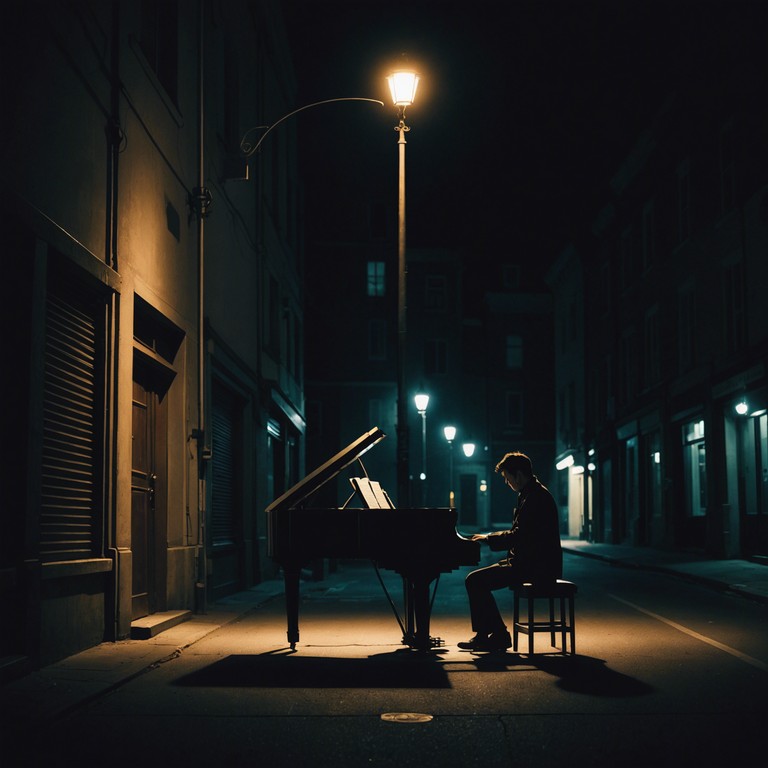 A unique blend of latin jazz infused with eerie undertones and unexpected melodic twists. The music spirals into a shadowy realm where each note dances on the edge of twilight, providing an unsettling yet captivating auditory experience. It explores the thematic contrast of vibrant rhythms and dark, mysterious ambiance.