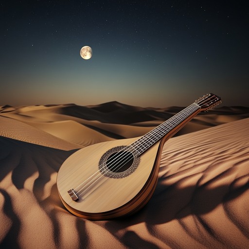 An instrumental composition featuring the oud, blending haunting melodies with ambient textures to transport listeners to the heart of ancient desert landscapes, unveiling the enigmatic secrets of forgotten civilizations through evocative and immersive soundscapes