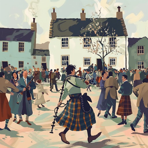 A spirited tune that captures the essence of a bustling highland festival, complete with lively dances, joyous revelry, and the vibrant sounds of traditional instruments. Ideal for evoking the energetic atmosphere of celtic celebrations.