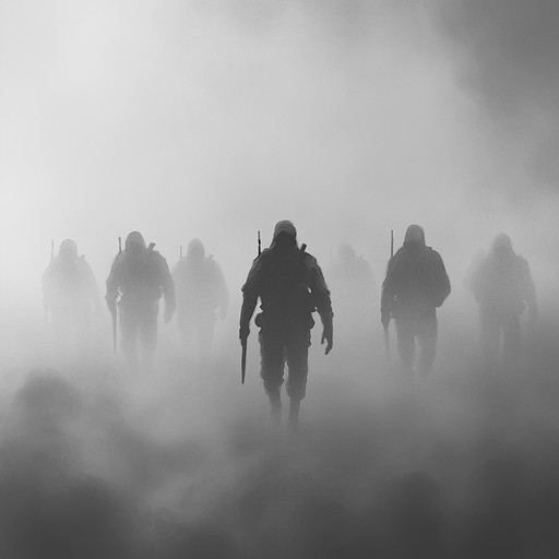 A chilling instrumental piece featuring ghostly military drums, evoking spectral soldiers marching through haunted battlefields. This track blends classic military march rhythms with eerie, otherworldly soundscapes, creating an unsettling yet captivating atmosphere.