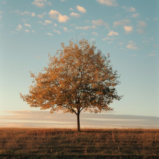 This instrumental piece captures a melancholic yet hopeful essence of autumn. Gentle guitar plucking intertwines with soft piano riffs, creating an evocative soundscape rich in emotion. Ideal for moments of introspection and fond reminiscence, it balances melancholy with a glimmer of optimism. Each note resonates deeply, stirring a complex blend of feelings that's both comforting and stirring. Let the music take you on a journey through golden leaves and wistful memories.