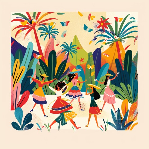 Let the lively energy of this track whisk you away to a joyful tropical beachside fiesta, where the rhythmic beats and spirited melodies create an irresistible party atmosphere.