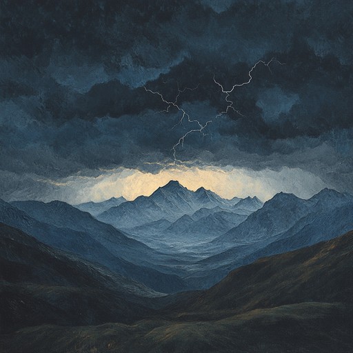 This track uses the deep, resonant sounds of drums to recreate the feeling of thunder rolling across distant mountains, with echoes that reverberate through secluded valleys. The composition focuses on the natural rhythm and the powerful, primal essence of thunderstorms.