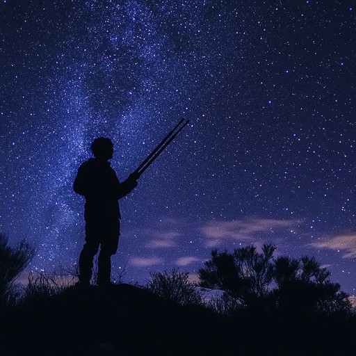 An instrumental piece featuring the raw and gritty sounds of the didgeridoo weaving through a dark and primal nocturnal landscape, accompanied by rhythmic percussion and ambient textures that evoke the australian outback at night.