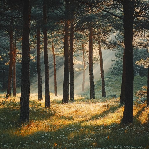 Inspired by the serene ambiance of a forest meadow, this instrumental piece captures the essence of a peaceful and rejuvenating nature walk. The subtle sounds of birds chirping and a gentle breeze rustling through the pines enhance the calming effect of soothing, folk inspired guitar strums.