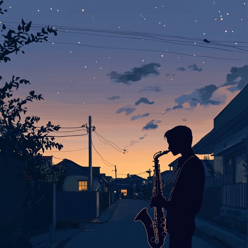 Capture the essence of a tranquil evening walk with soothing saxophone lines and a soft rhythm section. Add delicate piano harmonies and gentle brush drumwork to complete the serene mood.