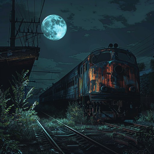 A slow, haunting guitar solo evokes the loneliness of a deserted train station at midnight, blending evocative blues tones with poignant rock elements, capturing a gripping sense of yearning and isolation