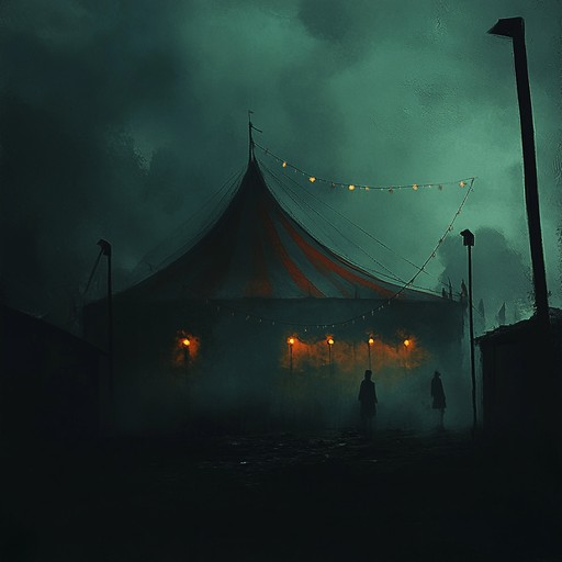 A dynamic and dark cabaret piece, featuring energetic piano melodies intertwined with haunting, theatrical elements. The composition operates within a mysterious, sinister atmosphere, reminiscent of a twisted circus performance. Expect driving rhythms, sweeping crescendos, and intriguing dissonances that capture the listener's intrigue and curiosity.