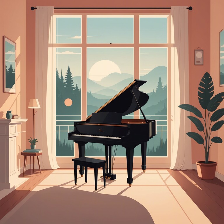 A musical narrative of early morning, as dawn breaks and love quietly stirs with a tender, soothing melody on piano, suggesting the promise and gentle beginning of a love story.