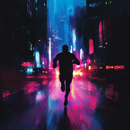 A high energy instrumental track with pulsating rhythms and tense melodies, capturing the adrenaline of a midnight chase through neon lit streets.