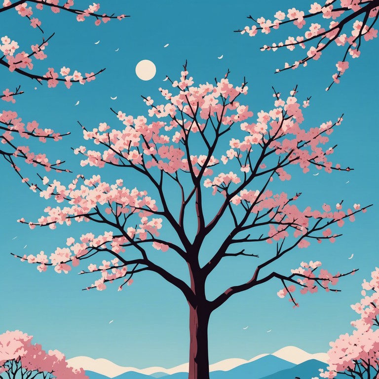 A high energy composition that captures the essence of a bustling city scene in an anime, filled with the vibrancy of blooming cherry blossoms and the excitement of new adventures. Ideal for an opening theme with a mix of traditional and modern musical elements.