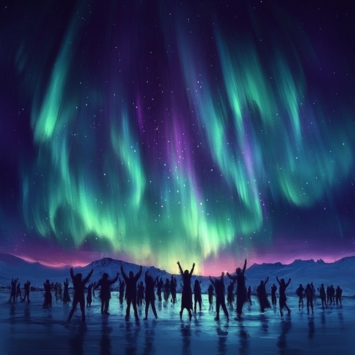 An uplifting, energetic track featuring bright beats and shimmering, melodic undertones that invoke the joy and euphoria of dancing under the northern lights on a vibrant, celebratory night. This instrumental combines the catchy, rhythmic essence of suomipop with an ecstatic drive, perfect for lifting spirits and inspiring dance.