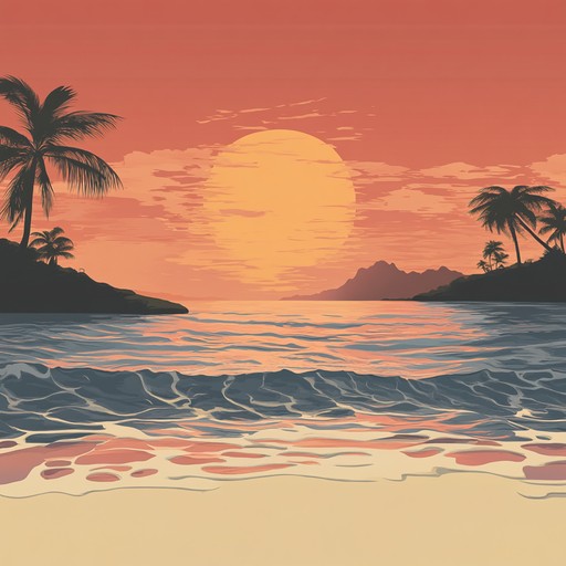 Immerse yourself in a romantic calypso tune that captures the essence of a tropical island sunset, with gentle rhythms and a touch of warmth, transporting you to a serene paradise where love blossoms and peaceful waves lap against the shore.