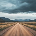 brooding guitar echoes through empty plains under dark skies