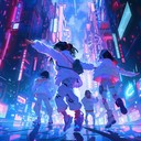 a vibrant, high energy track capturing tokyo's nightlife vibe