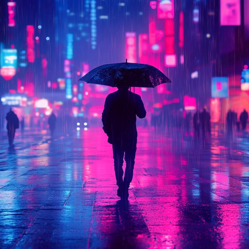 A moody instrumental track immersing the listener in a dystopian cyberpunk cityscape, blending dark synthetic textures with driving rhythms to evoke neon lit streets and looming shadows