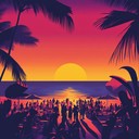 upbeat funky reggaeton perfect for a lively beach vibe.