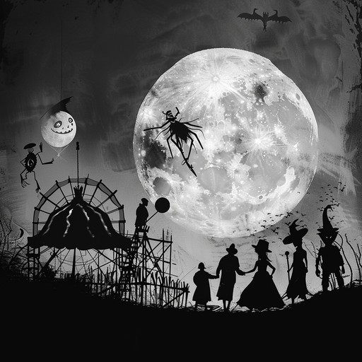 Imagine a shadowy carnival at midnight, where eerie figures dance to a sinister polka tune. The accordion's playful but haunting melodies intertwine with unsettling background elements to evoke a sense of mystery and unease. The rhythm quickens and slows, creating an unpredictable and captivating piece, leading listeners into a dark, whimsical world.