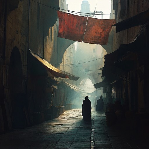 A spooky and mystical composition featuring the oud, creating an atmosphere that feels both ancient and otherworldly. This track paints a sonic picture of an abandoned market filled with whispers and hidden secrets.