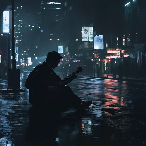 This instrumental samba piece captures the essence of loneliness experienced during quiet nights. Gentle acoustic guitar melodies intertwine with soft percussion to paint a melancholic soundscape, evoking images of empty streets and distant waves.