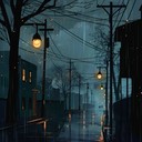 peaceful rainy night with soothing lofi beats