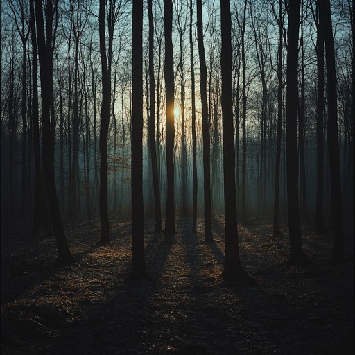 A serene instrumental piece highlighting gentle plucking of the acoustic guitar, creating a peaceful atmosphere reminiscent of wandering through a twilight forest. The music invites the listener to experience a deep sense of contemplation and connection to the natural world, blending soft, melodic phrases with subtle ambient background sounds of nature.