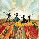 upbeat folk melody celebrating harvest and community joy.