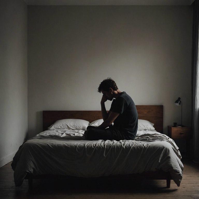 This track combines brooding, intense electronic beats with soft, melancholic ambient synth overlays to create an atmosphere of suppressed angst and turbulent inner conflict. The piece is designed to reflect the tumultuous mix of anger and sadness that can permeate an intimate setting like a bedroom where battles are often internalized and reflective.