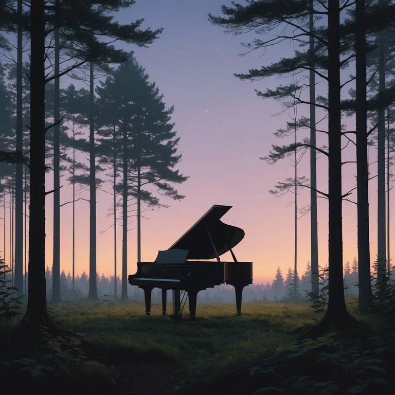 An ambient ballad that uses soft piano melodies to depict the peaceful yet introspective time of twilight. The composition is meant to gracefully transport listeners into a realm of calm, mirroring the serene quality of twilight as shadows grow and the world quiets.