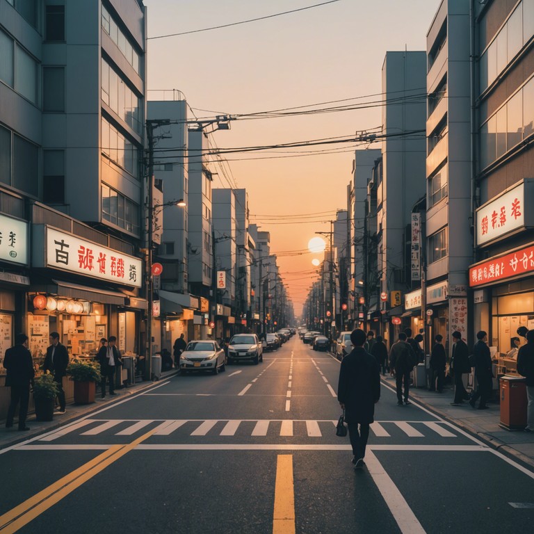 An energetic and uplifting instrumental melody that pulls you into the heart of tokyo during a bustling morning. The sounds are crafted to evoke feelings of excitement and the busy, yet charming atmosphere of the city.