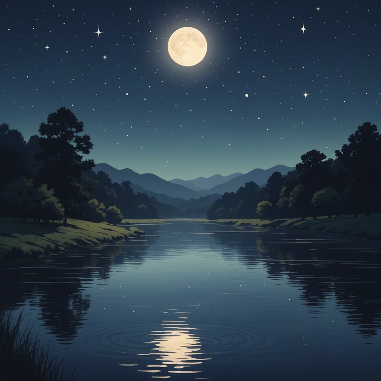 Imagine an enchanting evening by the river, where the gentle flow of water harmonizes with soft, rhythmic beats of cumbia. This alternative version delves deeper into the reflective and introspective aspects of night, inviting listeners to experience tranquility and a touch of nostalgia under the moon's glow.