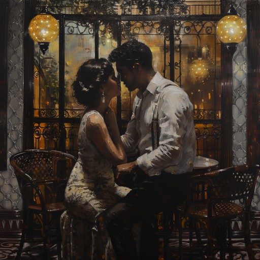 A seductive and sensual tango piece that evokes the image of two lovers meeting in secret under the soft glow of the moon. The melody is full of longing and desire, with the accordion and violin intertwining in a passionate dance. The rhythm is steady and hypnotic, drawing the listeners into the intimate atmosphere.