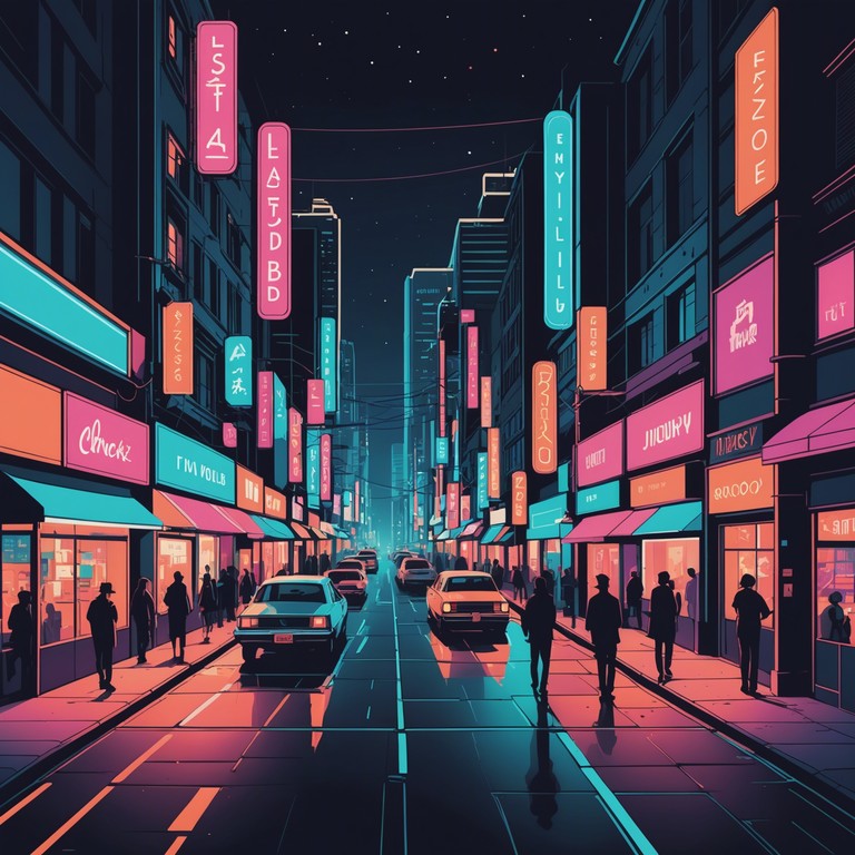 This track captures the essence of a vibrant night in the city with its groovy bass lines and upbeat tempo, ideal for setting an energetic and inspiring atmosphere.