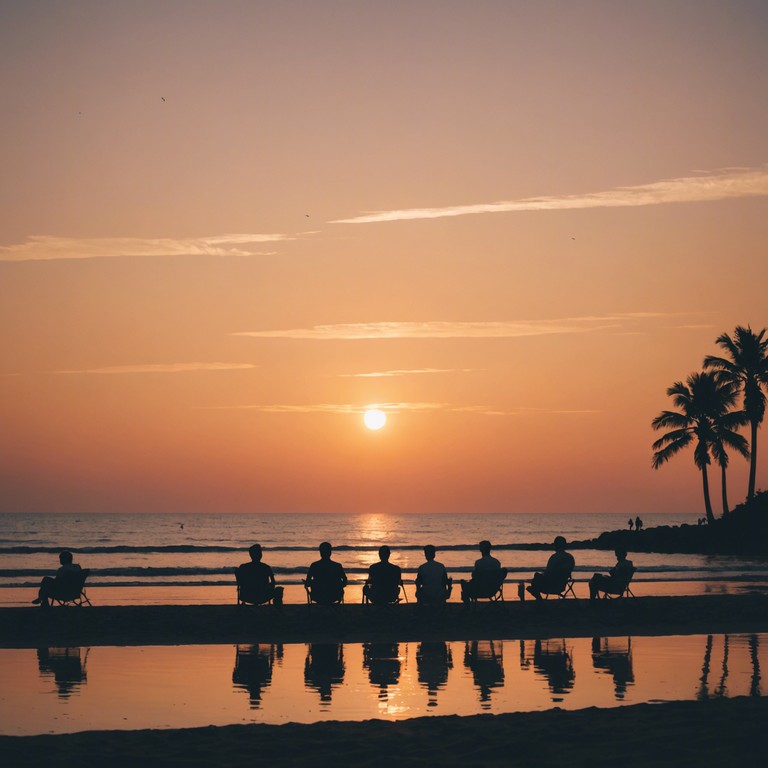 This song embodies a relaxing late afternoon feel by the beach, where gentle bossa nova rhythms blend seamlessly with serene views. The evocative melodies suggest a contented sigh as the sun sets, making it ideal for unwinding after a long day or for casual social gatherings.