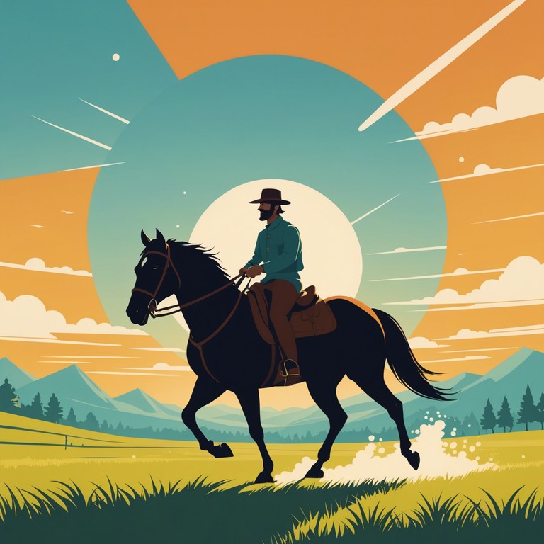 This piece is crafted to embody the exhilarating sensation of riding freely across vast landscapes, invoking images of boundless horizons and the spirit of adventure. The music combines classic country vibes with a liberating feeling, capturing the heart of a spontaneous journey through nature.