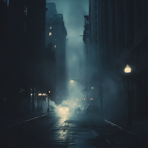 An instrumental hip hop track featuring deep, shadowy beats intertwined with haunting melodies and mysterious textures, evoking the intrigue of hidden cityscapes after dark.