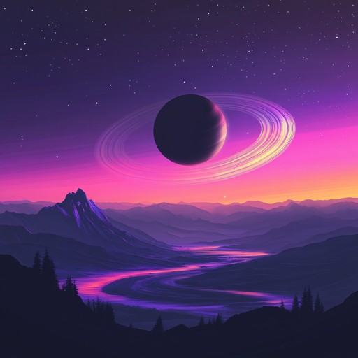 A mesmerizing blend of ambient textures and synthwave rhythms, creating an interstellar soundscape that transports listeners to otherworldly realms