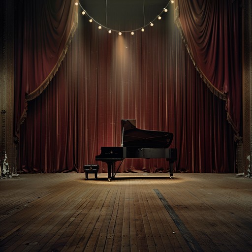 Step into an old cabaret, where a piano softly plays melancholic tunes under the haunting glow of dim lights. Each note carries whispers of forgotten tales and secrets, creating an introspective atmosphere that enchants and mesmerizes.