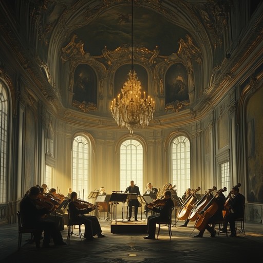 Experience the dynamic interplay of strings and brass in this exhilarating baroque inspired symphony, evoking images of grand palaces and spirited adventures.