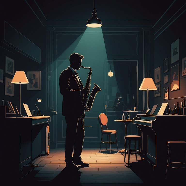 This composition brings to life the sultry energy of a dimly lit jazz club in the late hours, echoing the heart's deep tales through the vibrations of a saxophone. The music channels the essence of both jazz and soul, creating a soundscape that's both alluring and profoundly stirring.