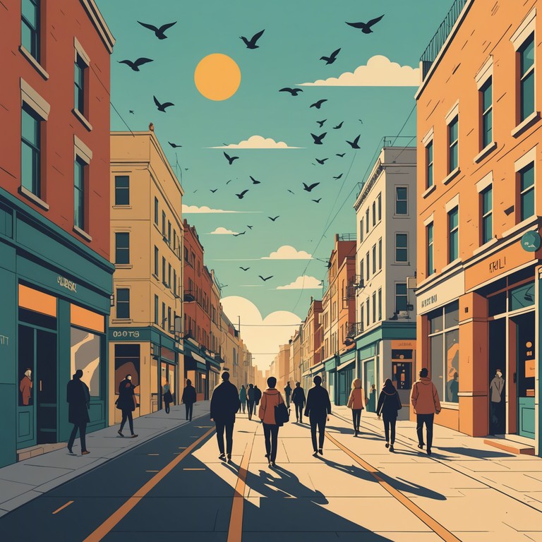 A breezy, cheerful track that captures the essence of a carefree summer day with a lively, uplifting melody played primarily on the saxophone. This composition takes the listener on a stroll through sunlit streets, invoking the spirit of joy and relaxation. Ideal for background music during a pleasant day outdoors or a casual gathering.