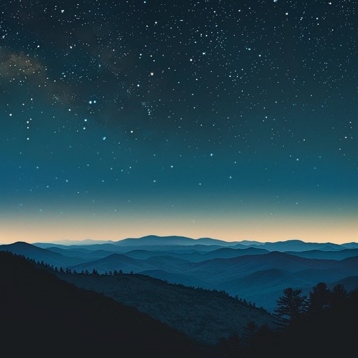 Imagine a serene evening in the appalachian mountains, the distant echo of a harmonica plays a melancholic, soulful tune. This piece captures the essence of solitude and the beauty of a starlit sky, encouraging introspection and a deep connection with nature