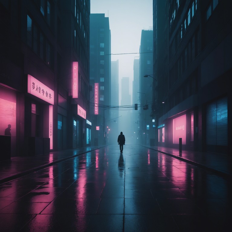 In a not so distant cityscape under the cloak of night, a track echoes the solitary journey of an unseen figure wandering the neon lit streets. The somber rhythm lines mesh with sporadic high notes, crafting a representation of urban solitude and introspection in a somewhat desolate, though illuminated meta. This piece uses minimal but poignant instrumentals to evoke a sense of being alone in a crowd.