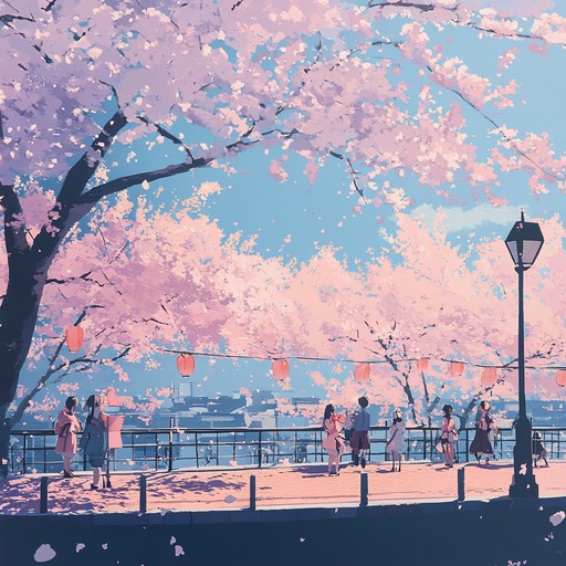 An anime instrumental that beautifully captures the essence of a cherry blossom festival. Featuring traditional shamisen melodies blended with modern j pop beats, the track creates a festive and jubilant atmosphere, perfect for an anime portrayal of springtime celebrations.