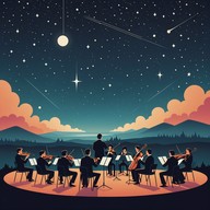 an orchestra traverses the universe.