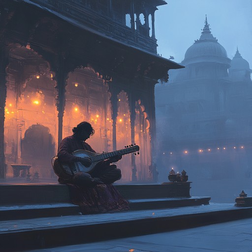 An elegant instrumental composition rooted in hindustani classical tradition, bringing forth a majestic yet serene atmosphere through the timeless beauty of ragas.